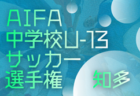 2025年度 愛知県U-13中学校サッカー選手権 名古屋予選 例年12月~1月開催 組み合わせ・日程募集