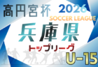 高円宮杯JFA U-15サッカーリーグ2026 京都 例年1月開幕!日程・組合せ情報募集