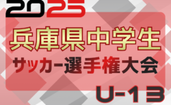 2025年度 第28回兵庫県中学生（U-13）サッカ－選手権大会 1/31.2/1開催！やぐら表掲載！西播磨・姫路代表決定！但馬代表の情報募集
