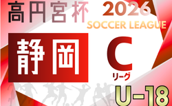 2026年度 高円宮杯U-18リーグ静岡 スルガカップCリーグ  第1節 組み合わせ掲載！4/4,5開幕！