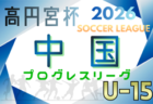 高円宮杯 JFA U-15サッカーリーグ2026 中国プログレスリーグ 例年3月開幕！日程･組合せ情報募集
