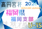 2025年度 熊本市協会長杯ジュニアユースサッカー大会 1/17結果速報！1回戦も情報募集中