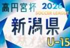 速報！高円宮杯 JFA U-15サッカーリーグ2026新潟 1部･2部･3部    3/28結果更新！入力ありがとうございます！次回 4/4