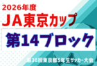 2026年度 JA東京カップ 第38回東京都5年生サッカー大会 第11ブロック 例年6月開催!日程・組合せ募集!