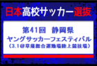23名召集！【U-17日本高校サッカー選抜】 メンバー・スケジュール　第41回静岡県ヤングサッカーフェスティバル（3.1＠草薙総合運動場陸上競技場）