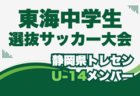 【静岡県トレセン】2025年度 第49回東海中学選抜サッカー大会 U-13参加メンバー　情報提供ありがとうございます！