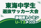 【静岡県トレセン】2025年度 第49回東海中学選抜サッカー大会 U-14参加メンバー　情報提供ありがとうございます！