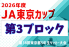 2026年度 JA東京カップ 第38回東京都5年生サッカー大会 第4ブロック 組合せ掲載!5/3,10,17開催!