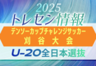 【九州選抜】第40回デンソーカップチャレンジサッカー刈谷大会 エントリーメンバー掲載