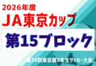 2026年度 JA東京カップ 第38回東京都5年生サッカー大会 第14ブロック 例年6月開催!日程・組合せ募集!