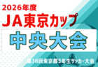 2026年度 JA東京カップ 第38回東京都5年生サッカー大会 第1ブロック 例年5月開催!日程・組合せ募集!