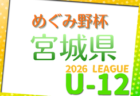 2026年度 みやぎ生協めぐみ野杯 宮城県U-12リーグ　4/12結果掲載！次回4/26