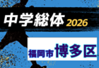 2026年度 日本クラブユースサッカー選手権（U-15）大会 中国地区予選 優勝はサンフレッチェ広島！全国大会、インターシティカップ出場チーム決定！