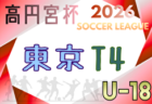 高円宮杯 JFA U-18サッカーリーグ2026東京 T3リーグ  例年4月開幕！組合せ・リーグ戦表掲載！日程募集