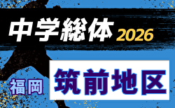 2026年度 筑前地区中学校総合体育大会 サッカー大会(福岡県) 7/11.12.18開催!概要・組合せ募集