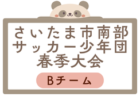 2026年度 第60回さいたま市南部サッカー少年団春季大会Aチーム 埼玉 組合せ掲載！4/4～開催