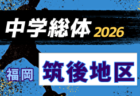 2026年度 福岡県中学校サッカー大会 7/27～31開催！組合せ募集
