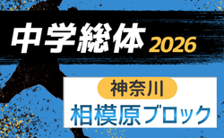 2026年度 相模原市中学総体 (神奈川県) 組合せ掲載!6/27から開催中、結果や延期情報募集!情報ありがとうございます!