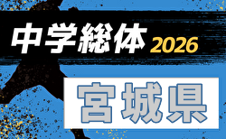 2026年度 第75回宮城県中学校総体 サッカー競技  要項掲載！組合せ抽選6/22、県大会は7/11～7/19開催！組合せ・地区予選情報募集