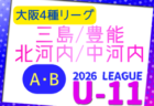 2026年度 4種リーグU-10 Aゾーン 豊能･三島（大阪）　例年6月開幕！日程・組合せ情報募集