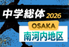 2026年度 大阪中学校サッカー選手権大会 三島地区予選　5/9開幕！組合せ情報募集