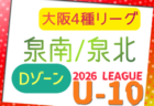 2026年度 4種リーグU-10 Cゾーン 大阪市･南河内（大阪）　例年6月開幕！日程・組合せ情報募集