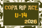 2026.第10回 COPA RIP ACE U-14 大阪 優勝は京都サンガF.C.！引き続き3位決定戦はじめ未判明分の情報募集