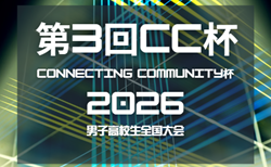 2026年度 CC杯/Connecting Community杯 男子高校生全国大会(静岡) 第3回大会開催決定!7/29~8/3開催!組み合わせ募集!