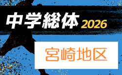 2026年度 第77回宮崎県中学校総合体育大会競技サッカー競技 宮崎地区　6/13～15開催！組合せ一部掲載！その他情報募集！