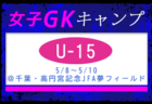 全国から16名が招集！JFA 女子GKキャンプU-15（5/8～5/10＠千葉・高円宮記念JFA夢フィールド） メンバー・スケジュール発表！