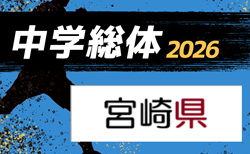 2026年度 第77回宮崎県中学校総合体育大会サッカー競技 県大会　概要掲載 7/11～19開催！地区予選情報掲載中！6/5～15開催