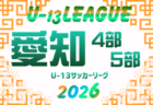 2026年度 愛知県U-13サッカーリーグ1部・2部・3部 要項掲載!監督会議7/5、9月~2027/2月開催 組み合わせ募集!