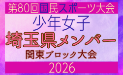 【埼玉県少年女子】参加選手掲載!2026年度 第80回国民スポーツ大会関東ブロック大会(6/27,28)