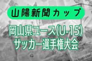 2026年度 山陽新聞カップ岡山県ユース（U-15）サッカー 選手権大会 例年9月開催！組合せ・日程募集
