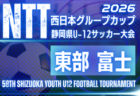 2026年度 NTT西日本グループカップ 第59回静岡県U-12サッカー大会 東部／伊豆･三島   例年9月・10月開催　組み合わせ・日程募集！