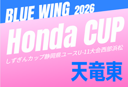 2026年度 第56回ブルーウィング Honda CUP 兼しずぎんカップ静岡西部 天竜東予選 抽選会7/4、9/19~11/1開催予定 組合せ募集!