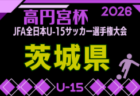 2026年度 KYFA 第38回九州U-15サッカー選手権大会 鹿児島県代表決定戦 例年10月開催!日程・組合せ募集