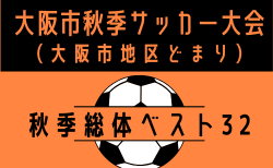 2026年度 大阪市秋季サッカー大会(大阪市地区どまり) 開幕!9/5.6結果速報!日程・組合せ・結果1試合から募集