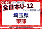 2026年度 JFA第50回 全日本U-12サッカー選手権大会埼玉県大会 北足立南部地区予選 9/6〜開催!組み合わせ掲載