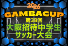 2026年度 第38回大阪招待中学生サッカー大会（GAMBA CUP）大阪府予選 中体連･その他登録の部　例年10月～2月開催！日程･組合せ募集