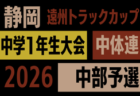 2026年度 遠州トラックカップ第47回静岡県中学1年生サッカー大会 中体連 中西部予選 組み合わせ・日程募集!