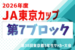 第38回東京都5年生サッカー大会 第7ブロック　例年9月開催！日程･組合せ募集