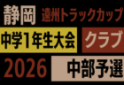 2026年度 遠州トラックカップ第47回静岡県中学1年生サッカー大会 クラブの部代表決定戦(県大会)例年1月開催 組み合わせ・日程募集!