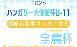 ハンガリー大使館杯U-11川崎市秋季サッカー大会2026(神奈川) 9/12〜開催!予選リーグ組合せ掲載
