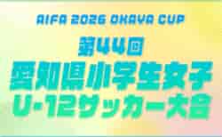 2026年度 AIFA OKAYA CUP 第44回愛知県小学生女子U-12サッカー大会 10/31,11/1開催・要項掲載!監督会議9/26