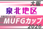 2026年度 第20回卒業記念サッカー大会MUFGカップ 三島地区予選(大阪)例年10月開催!日程・組合せ募集