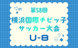 2026年度 横浜国際チビッ子サッカー大会 U-8 (神奈川県)　9/19～9/23結果速報！