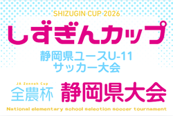 2026年度 しずぎんカップ第42回静岡県ユースU-11サッカー大会 静岡県大会  2/27,28開催予定　支部･地区予選情報＆組み合わせ募集
