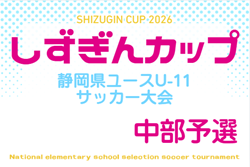 2026年度 静岡市静岡地区市民サッカー大会5年生の部 兼しずぎんカップ 中部予選  例年12月～1月開催  組み合わせ・日程募集！