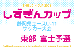 2026年度 第19回エコカップ 兼 しずぎんカップ静岡県U-11大会 東部／富士予選  組み合わせ掲載！11/28？～ 開催